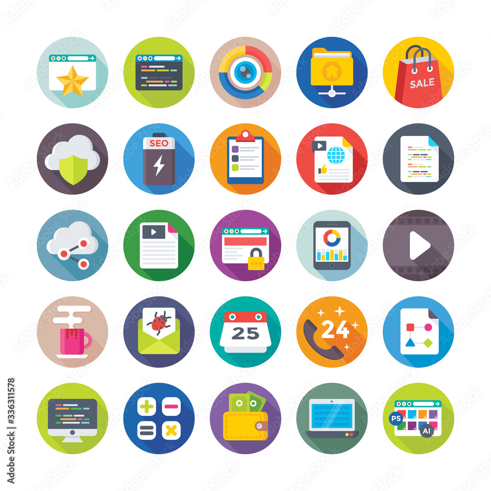 Seo and Digital Marketing Vector Icons 5 Seo and Digital Marketing Vector Icons 5