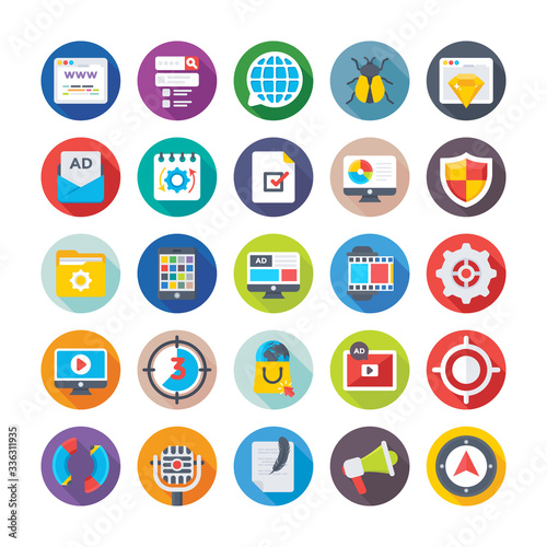 Seo and Digital Marketing Vector Icons 9
