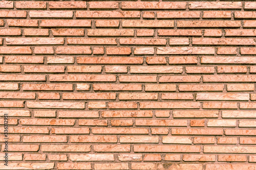 Red brick wall. Background, texture