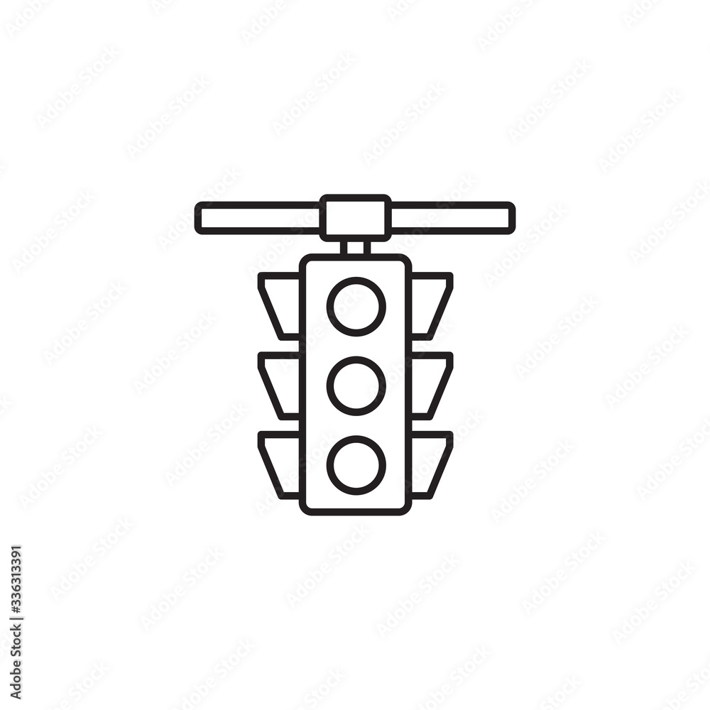Traffic Light Icon. Stoplight and semaphore, crossroads vector icon. Trendy Flat style for graphic design, Web site, UI. EPS10. - Vector illustration Traffic Light Icon. Stoplight and semaphore, crossroads vector icon. Trendy Flat style for graphic design, Web site, UI. EPS10. - Vector illustration