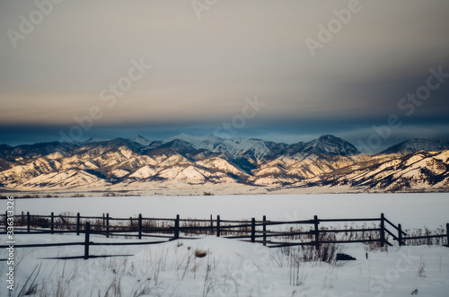 Montana landscape in winter