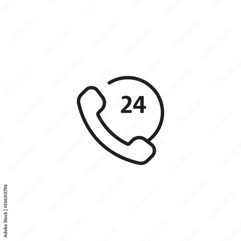 Support icon. 24 hour call service icon. Customer Service sign. Phone symbol. Trendy Flat style for graphic design, Web site, UI. EPS10. - Vector illustration Support icon. 24 hour call service icon. Customer Service sign. Phone symbol. Trendy Flat style for graphic design, Web site, UI. EPS10. - Vector illustration