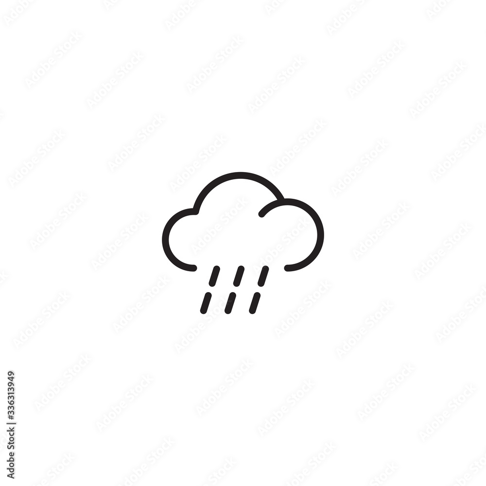 Raining icon. Rain vector icon. Cloud symbol. Trendy Flat style for graphic design, Web site, UI. EPS10. - Vector illustration Raining icon. Rain vector icon. Cloud symbol. Trendy Flat style for graphic design, Web site, UI. EPS10. - Vector illustration