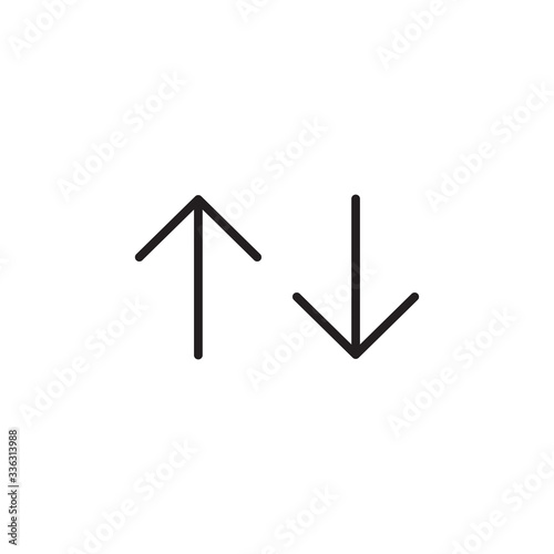 Transfer arrows icon. Left right arrows vector icon. Exchange icon flat vector illustration. Exchange symbol.