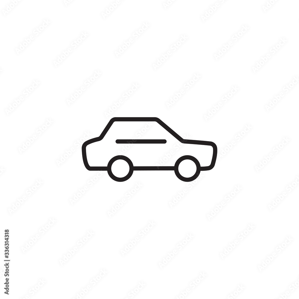Car Icon. Transport symbol. Trendy Flat style for graphic design, Web site, UI. EPS10. - Vector illustration
