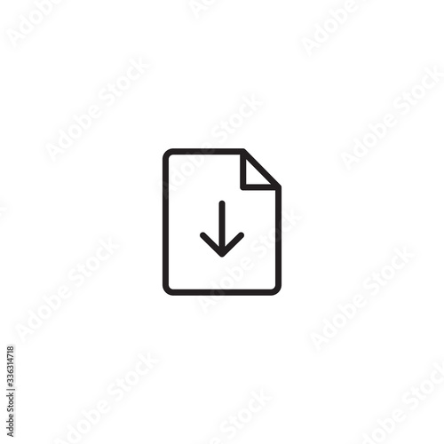 Free Download Download icon on white background. Modern, simple flat vector illustration for web site or mobile app - vector illustration - GFXLoad