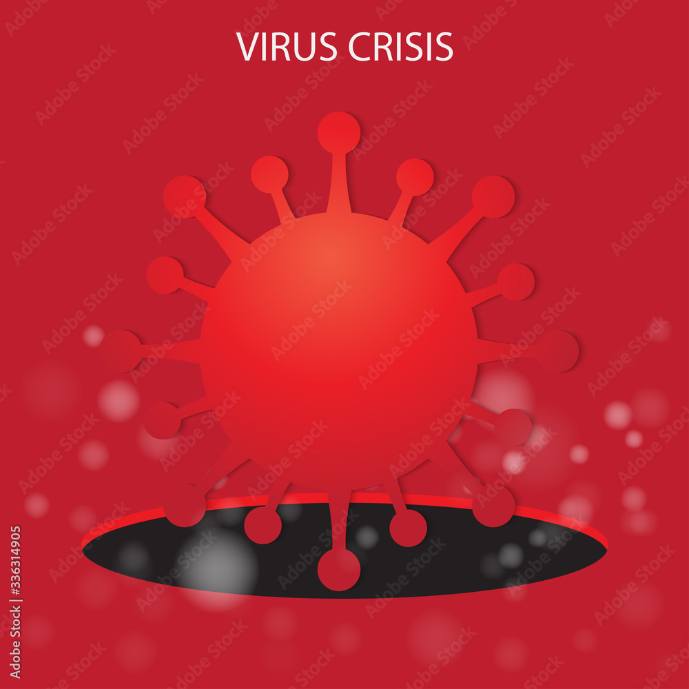 red virus vector image for medicine content red virus vector image for medicine content