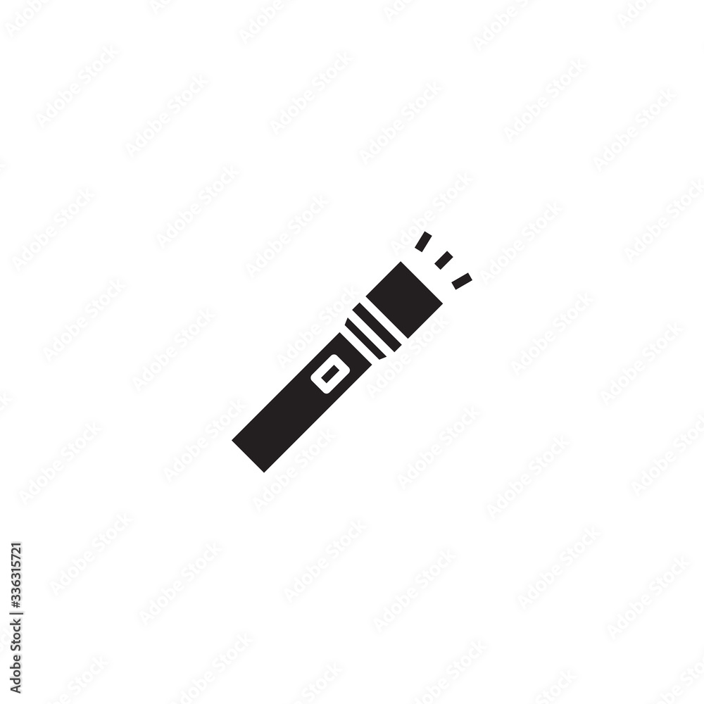 Flashlight Icon. Light sign. Lighting Electric lamp symbol. Light Bulb line icon vector. Idea sign, solution, thinking concept. Lighting Electric lamp. Electricity, shine.  