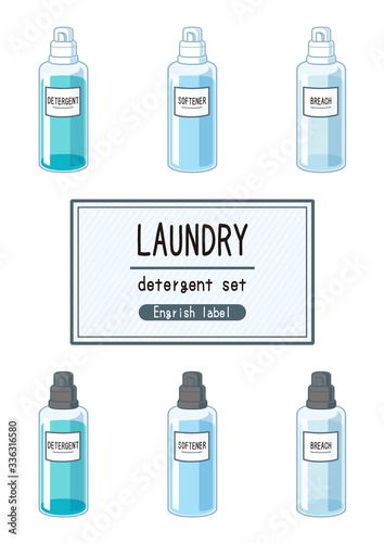 洗濯用洗剤セット_英語ラベル