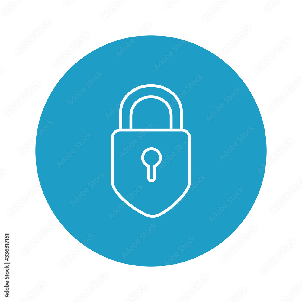 Padlock design of Security lock access door house safe safety and protection theme Vector illustration Padlock design of Security lock access door house safe safety and protection theme Vector illustration