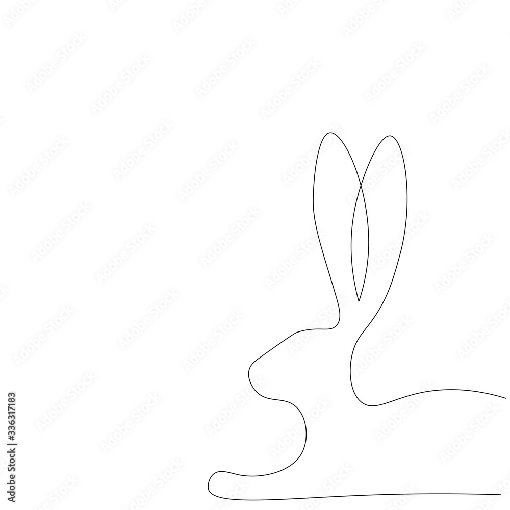 Easter rabbit on background, vector illustration Easter rabbit on background, vector illustration