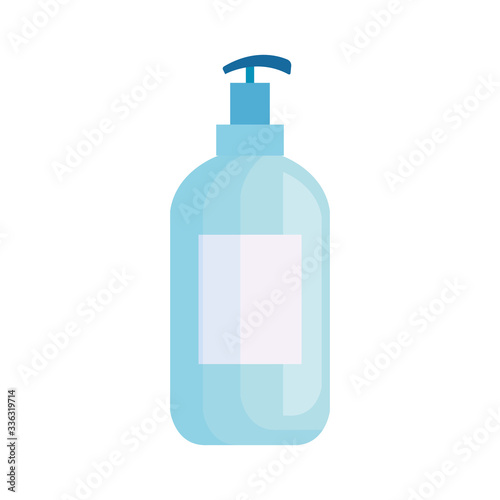 antibacterial soap bottle isolated icon vector illustration design