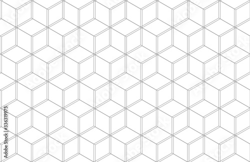 Seamless Geometric Hexagonal Line Pattern Background