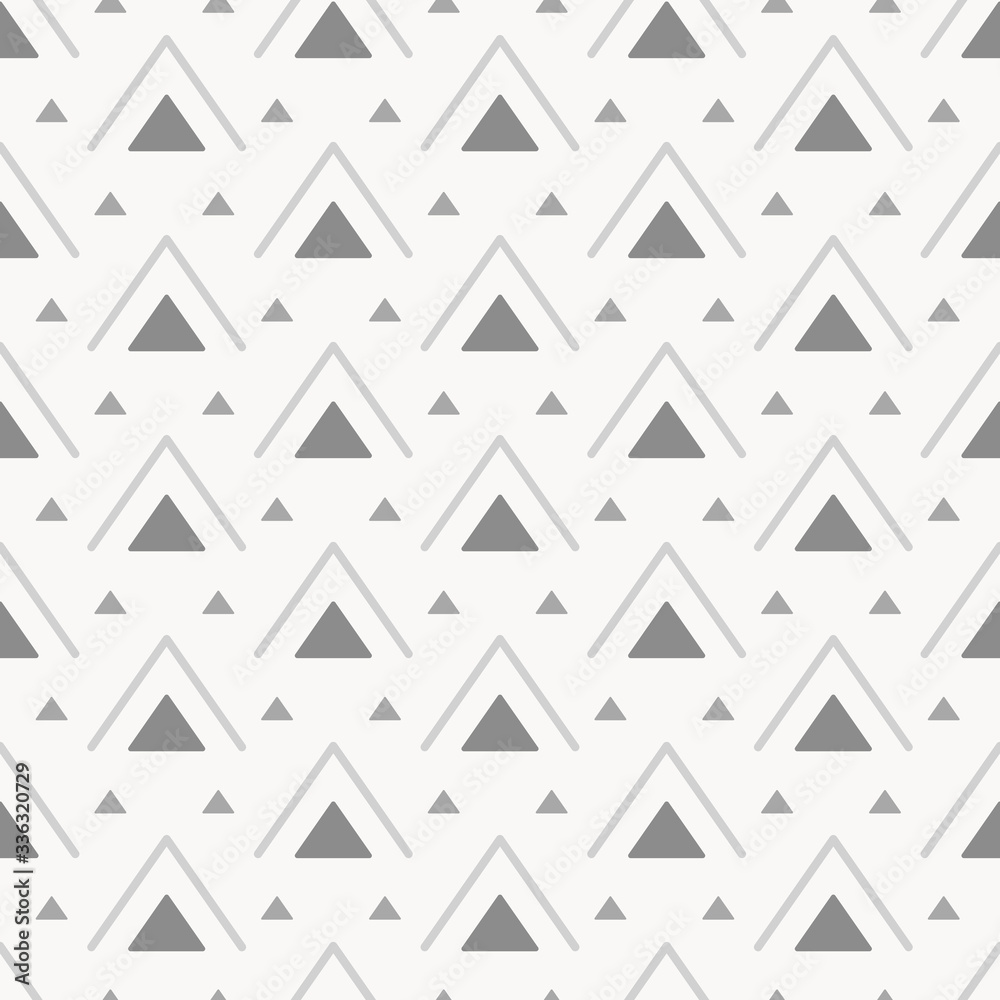 custom made wallpaper toronto digitalGeometric triangle mountain seamless vector patter, black, grey and white neutral background pattern