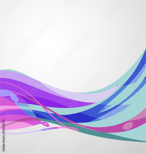 Colorful abstract wavy background with blank space