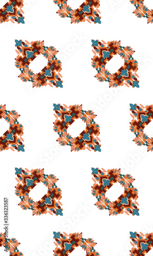 Drapery curves pagan tripe seamless pattern. Indian old surface background. Vector