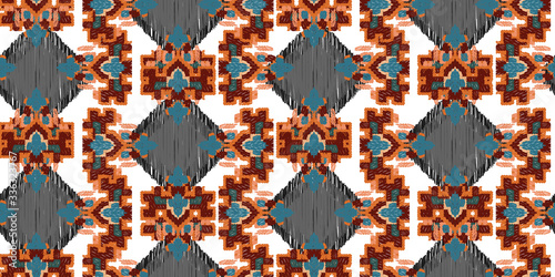 Drapery curves pagan tripe seamless pattern. Indian old surface background. Vector
