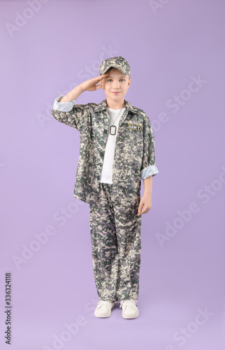 Cute saluting little soldie...