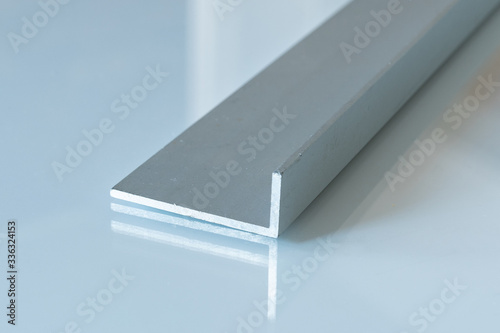 Materials: Aluminium L-profile on white background
