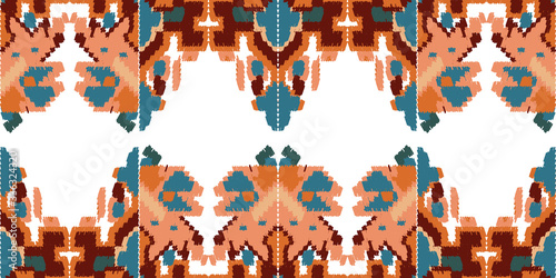 Drapery curves pagan tripe seamless pattern. Indian old surface background. Vector ornament