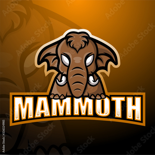 Mammoth mascot esport logo design