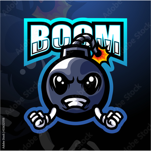Bomb mascot esport logo design