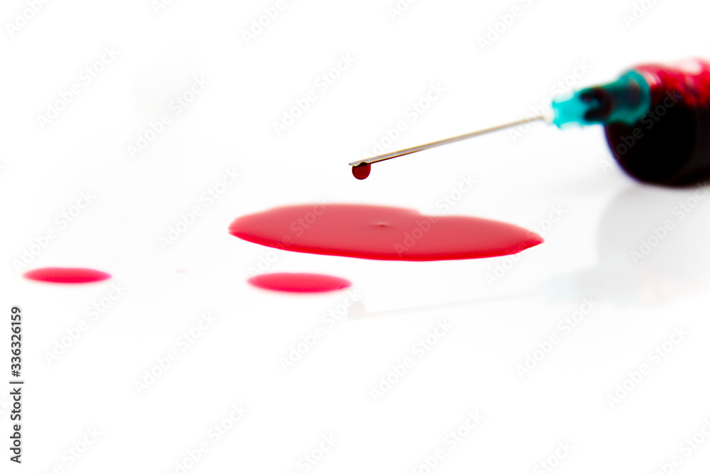 Syringe in laboratory environment Syringe in laboratory environment
