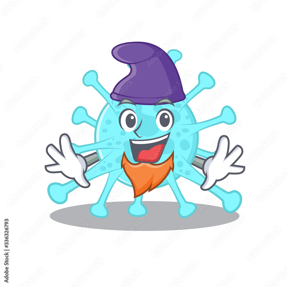 Cute picture of cegacovirus in Elf cartoon design Cute picture of cegacovirus in Elf cartoon design