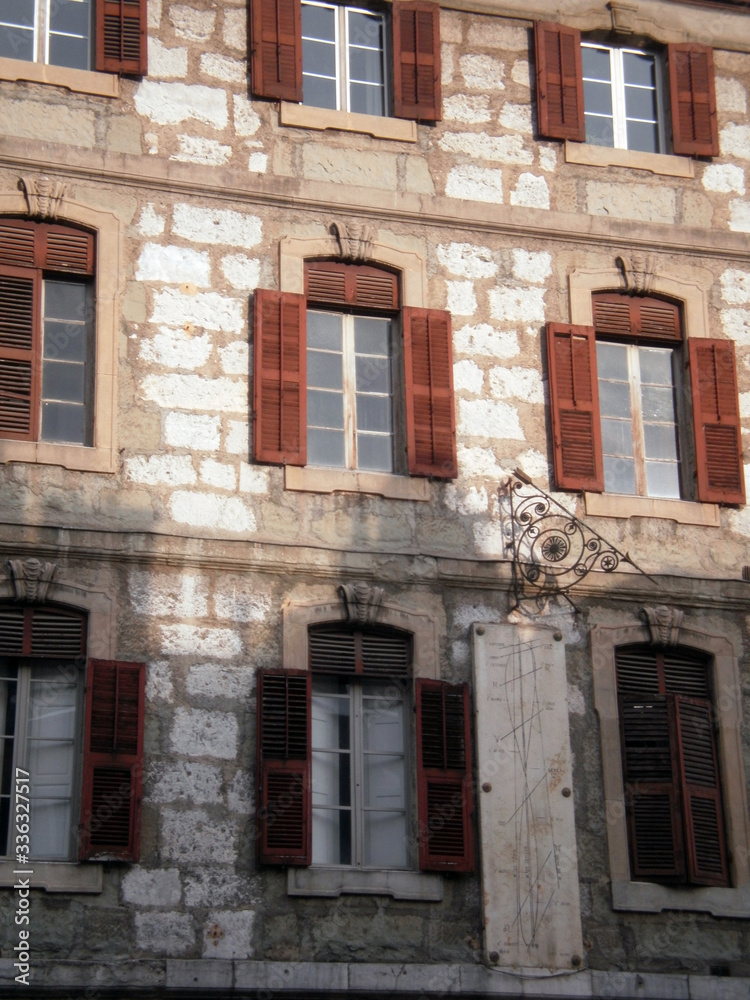 Obraz premium Chambéry, France - December 8th 2012 : facade of a typical old building