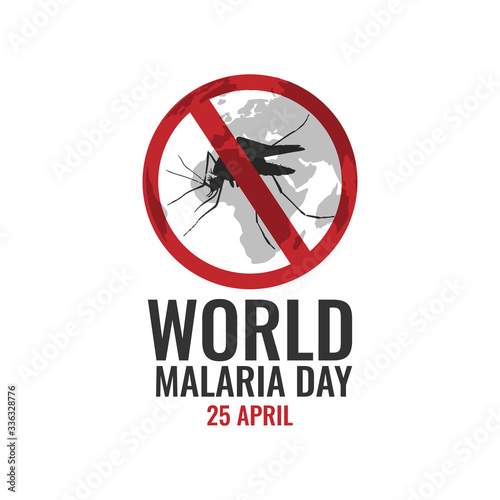 World malaria day background vector