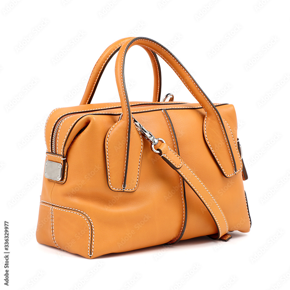 Woman luxury leather bag isolated on white. Woman luxury leather bag isolated on white.