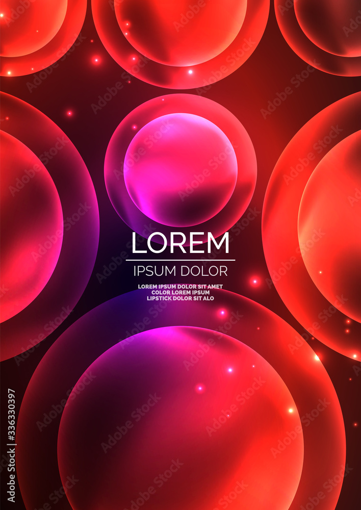 Glowing neon shiny transparent bubbles, glass circles or bio cell concept. Techno futuristic vector abstract background For Wallpaper, Banner, Background, Card, Book Illustration, landing page Glowing neon shiny transparent bubbles, glass circles or bio cell concept. Techno futuristic vector abstract background For Wallpaper, Banner, Background, Card, Book Illustration, landing page