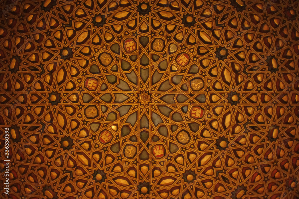 Golden tile mosaic Golden tile mosaic