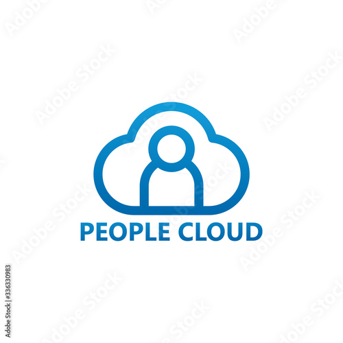 People Cloud Logo Template Design