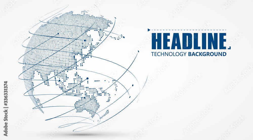 Obraz premium 3D earth graphic symbolizing global trade, vector illustration.
