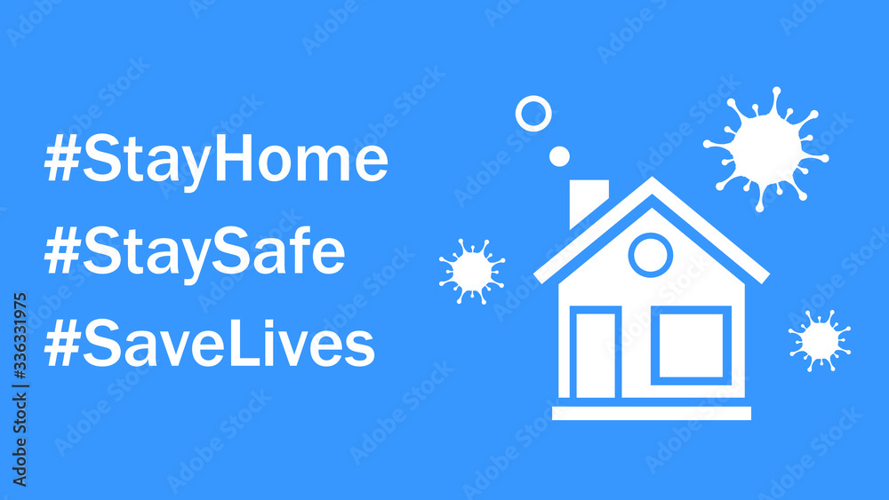 Logo of house. Quarantine. Stay home.Self isolation. Stay safe. Save lives. Protection campaign or measure from coronavirus, COVID-19, Coronavirus, 2019-nCov, COVID 19 logo. Logo of house. Quarantine. Stay home.Self isolation. Stay safe. Save lives. Protection campaign or measure from coronavirus, COVID-19, Coronavirus, 2019-nCov, COVID 19 logo.
