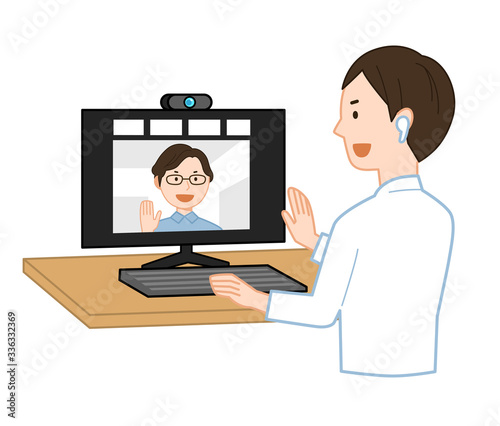テレワークをするビジネスマン