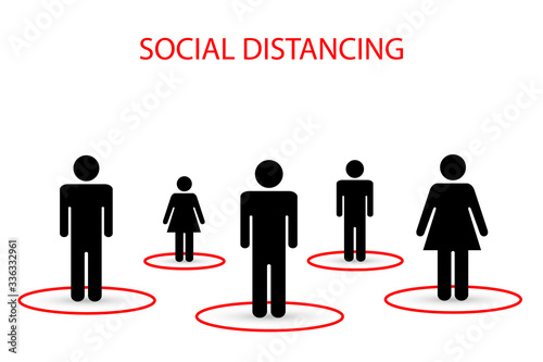 Coronavirus COVID-19 social distance concept