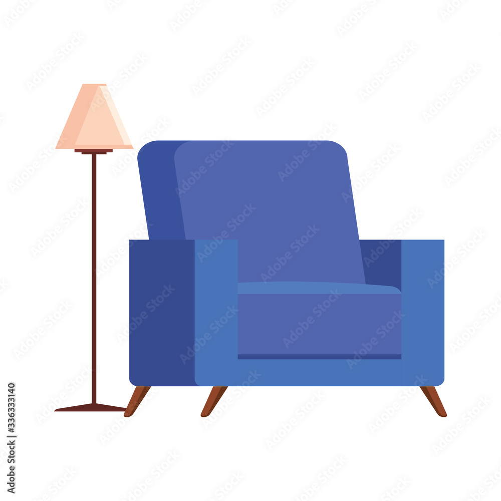 couch with floor lamp decorative vector illustration design couch with floor lamp decorative vector illustration design