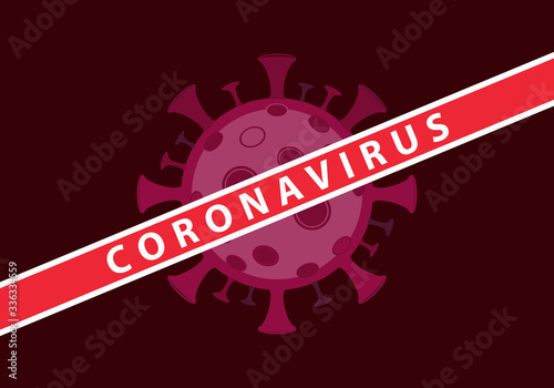 Stop the pandemic virus Coronavirus outbreak COVID-19 symptoms disease. Coronavirus 2019-nCoV. Designated coronavirus nCoV - single-stranded RNA virus. Warning and quarantine.Protection icon lock sign photo