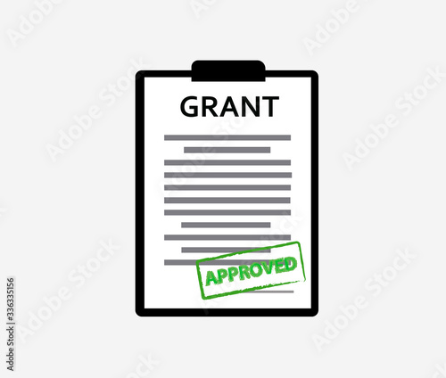 Granted vector icon. Education. Business