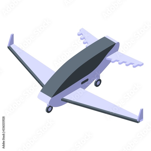 Unmanned plane taxi icon. Isometric of unmanned plane taxi vector icon for web design isolated on white background