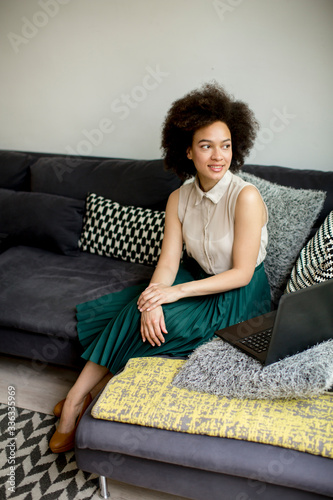 Young beautiful lady with c...