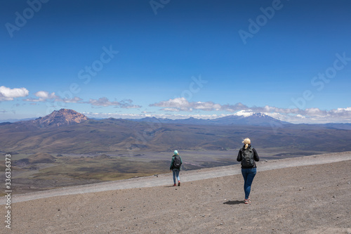 View from Cotopaxi volvcano during trekking trail. Cotopaxi National Park  Ecuador. South America.