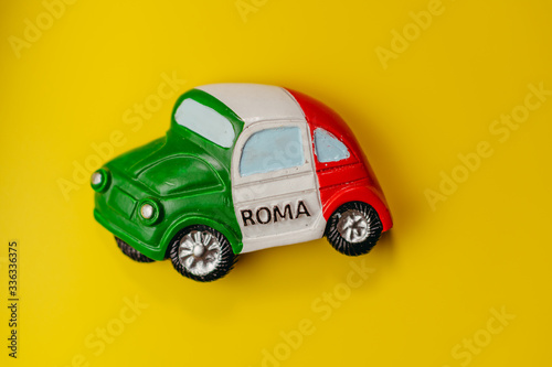 Souvenir. Italian souvenirs fridge magnets symbolizing Italy.