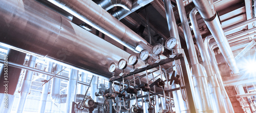 Photography Equipment, cables and piping in red tones