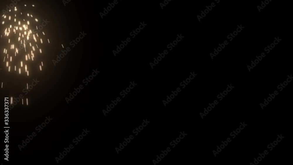 Full Hd glowing fire sparks VFX asset 10 seconds over black background. Green screen fire spark animation.
