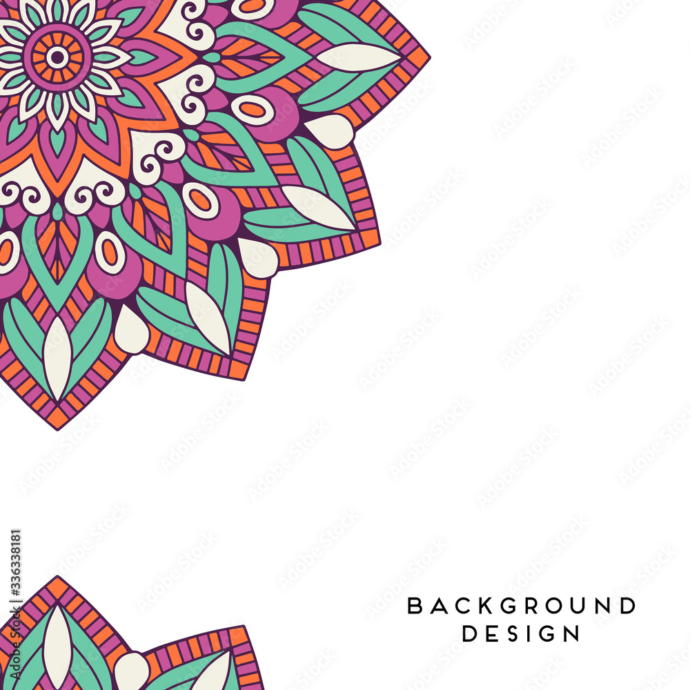 Fototapeta premium Vector background with ornaments. Vector mandala
