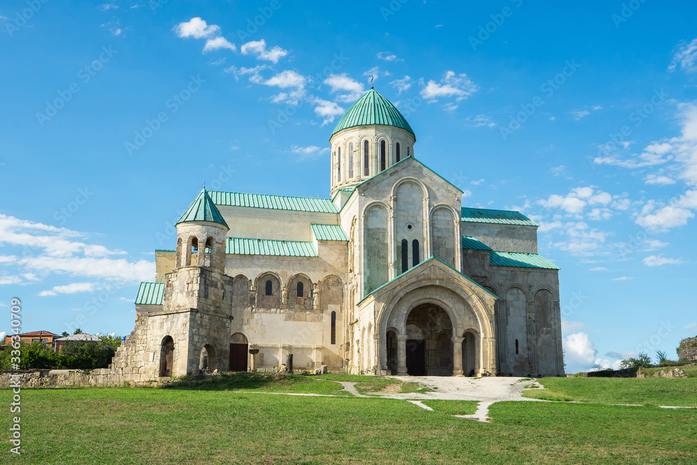 Bagrati Cathedral, standing in Kutaisi, on Ukimerioni Hill, Georgia.