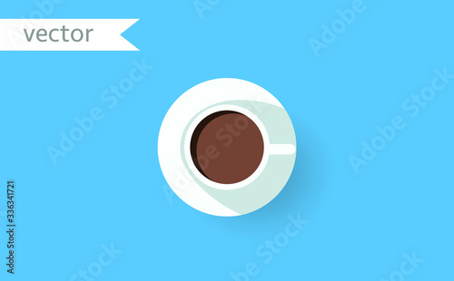 Coffee vector icon, symbol. White and black vector desgin. Modern, simple flat vector illustration for web site, mobile app or poster design.